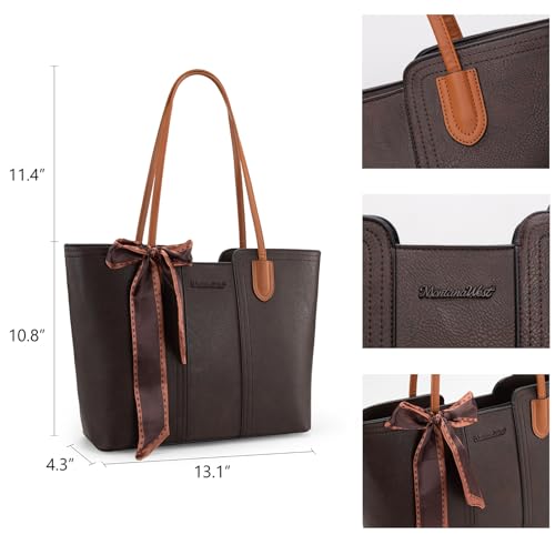 Montana West Tote Bags for Women Top Handle Satchel Purses - color: Dark Coffee
