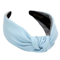 Leather Headbands for Women Sky Blue Stylish Year-round Wearable All Day. Head bands Adult Women Trendy Head band for Women's Hair Knotted Headband Top Knot Womens Fashion Designer Girls - color: Sky Blue