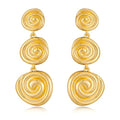 MUYAN Gold and Silver Boho Hammered Dangling Earrings for Women Modern Statement Finish Dangle Drop Earrings Jewelry - color: Boho Spiral