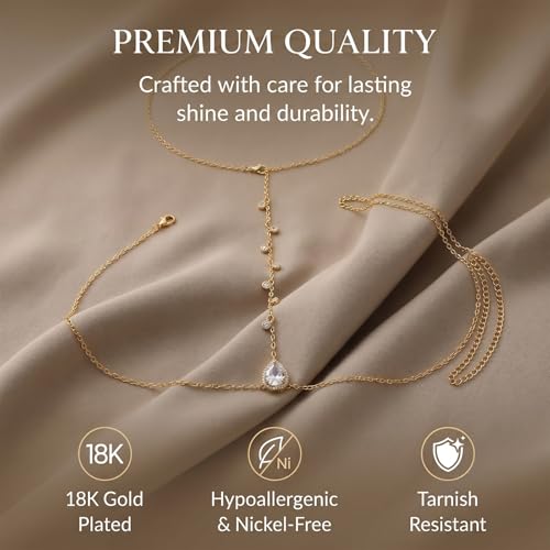 Back Chain Body Chain Jewelry for Summer Outfits Rhinestone Pendant Back Necklace for Backless Dresses - color: A3:back chain