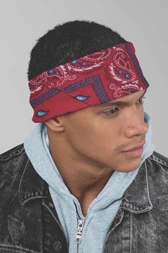 Motique Accessories Two Tone Paisley Bandana - Set of 3 - color: Hot Pink