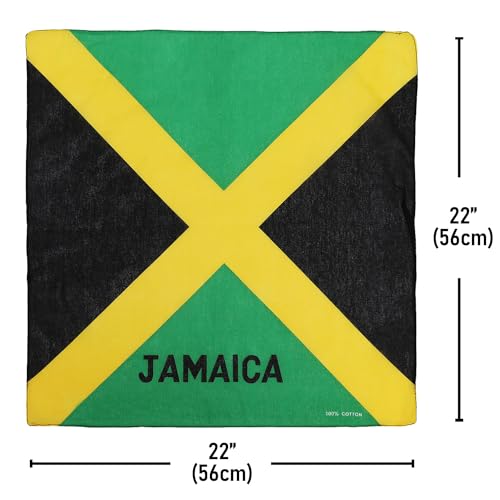 Falari 12 Pack Bandanas Multipurpose Cotton Novelty Paisley Bandana Headband for Cowboy Men Women 22 x 22 - color: .Jamaica