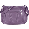 ELDA Crossbody Bags For Women Pocketbooks Soft PU Leather Purses and Handbags Multi Pocket Shoulder Bag - color: Taro