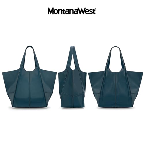 Montana West Tote Bag for Women Large Hobo Purses and Handbags - color: Teal Blue