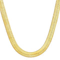 NECOCY 14K Gold Plated Necklaces for Women, Dainty Gold Herringbone Choker Necklace Thin Layered Snake Chain Jewelry for Gifts - color: 5MM 18"-GD Herringbone Necklace