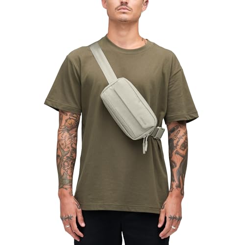 Incase Crosstown Sling - Compact, Durable and Lightweight, Crossbody & Hip Carry, Faux Fur Device Pocket, Easy Access Pockets - color: Limestone
