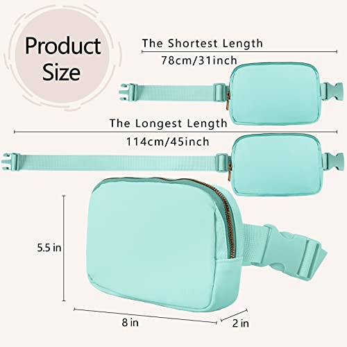 VOROLO Fanny Pack For Women And Men Crossbody Bag Belt Bag with Adjustable Strap Graduation Gifts Light Green - color: Light Green, style: 1 Pack Fanny Pack