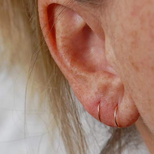 Hoop Cartilage Earring Fake Earrings Nose Rings Septum Nose Ring Stainless Steel for Women Men Girls - color: B-Gold