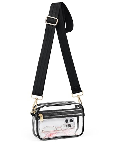 HULISEN Clear Bag for Stadium Events, Clear Purses for Women Stadium Crossbody, Transparent Handbag for Concerts & Sports Fan - style: A15