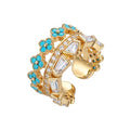 MEVECCO Ear Cuff Non Piercing for Women 18K Gold Plated Dainty Ear Cuff Earring Stacks Cartilage Clip On Wrap Huggie Minimalist Fake Piercings Open Hoops Jewelry Gifts - style: flower-tur