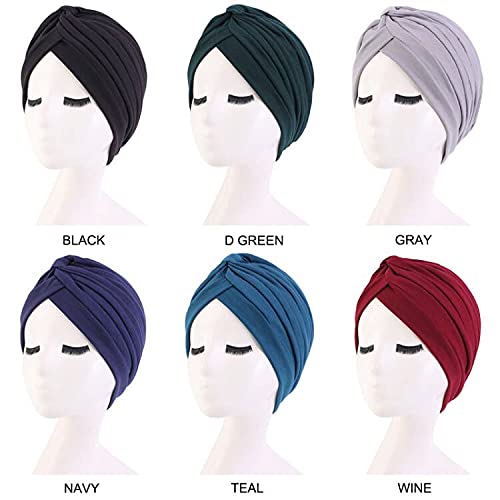 beauty YFJH Women's Cotton Turban Head Wrap Cancer Chemo Beanies Cap Headwear Cap Bonnet Hair Loss Hat - color: Black