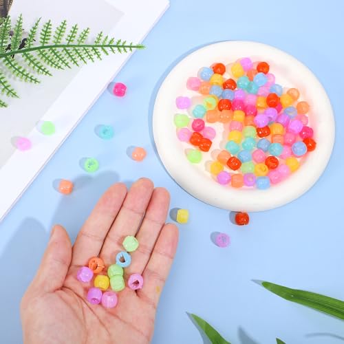 Hair Beads for Girls, 100 Pcs Rainbow Mini Hair Claw Clips Cute Plastic Braid Clips Colorful Tiny Beads Clip Decorative Hair Accessories for Women Girls (Jelly Color) - color: Jelly Colors