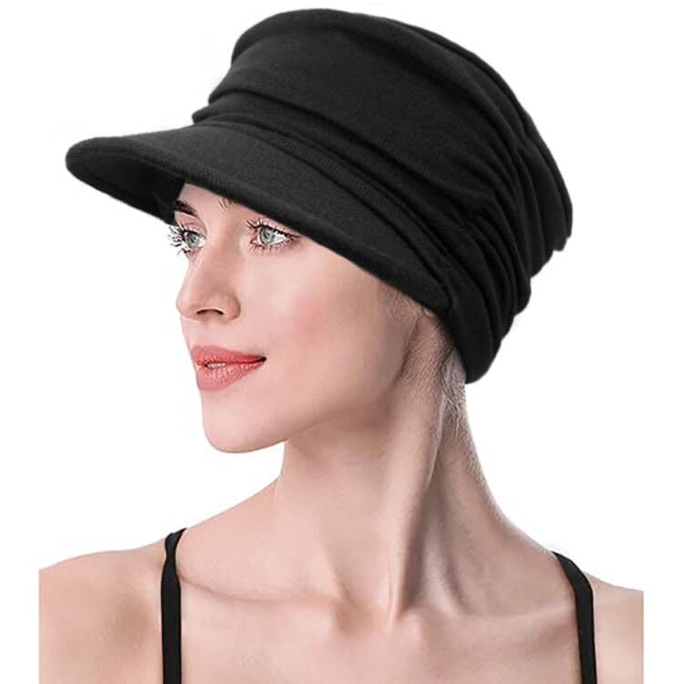 XYIYI Women Cancer Headwear Soft Chemo Beanie Baseball Cap - color: Black