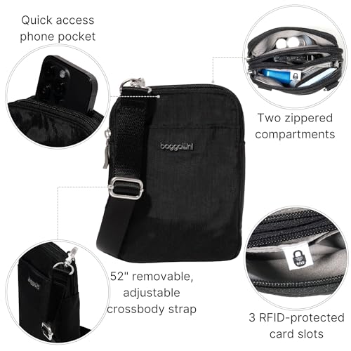 Baggallini Women's Modern Take Two Rfid Crossbody - color: Black