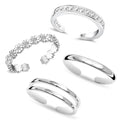 LeCalla 925 Sterling Silver Open Toe Rings Set for Women Adjustable Minimalist Toe Rings Summer Beach Foot Jewelry - color: 04. Quartet (4 PCS)