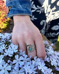 Turquoise Jewelry - Sterling Silver Turquoise Rings Vintage Adjustable Sunflower Dragonfly Butterfly Spoon Ring Victorian Style Boho Antique Flower Thumb Statement Rings Jewelry Gifts for Women
