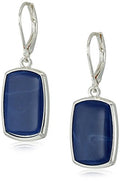 Nine West Women's Drop Earrings, Fashion Jewelry Accessories for Everyday and Special Occasion Wear, Lightweight Statement Earrings for Day and Evening Looks - color: Blue Stone - Silver