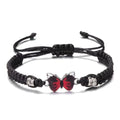Butterfly Bracelets for Women Colorful Charm Woven Adjustable Strings Butterfly Bracelets Cute Handmade Boho Adjustable Braided Rope for Couple Women Friendship BFF Party Family Jewelry - color: black