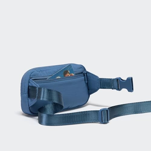 Pander Mini Belt Bag – Ultra Compact, Fits 6.7” Phone, Lipstick, Earbuds, Essentials, Small Crossbody Waist Purse, Denim Blue - color: Denim Blue