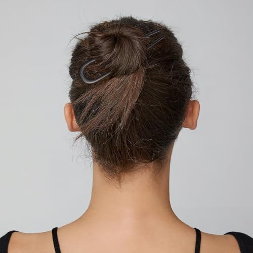 3 PCS French Hair Pins for Women, Metal Hair Pins for Buns, French Twist and Updos, Hair Accessories for Thick and Thin Hair, Black - color: Black