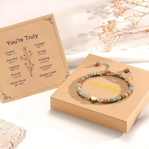Beaded Heart Bracelet for Women-Adjustable Stretch - color: (You'er Turly)