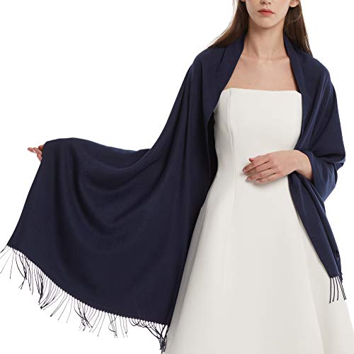 FURTALK Pashmina Shawl Wraps for Women Evening Dresses Blanket Scarves Fashion Scarf Wedding Gifts - color: Dark Lavender
