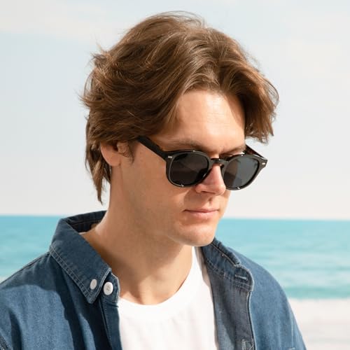 Superb Acetate Frame Scratch/Saltwater Resistant/Oleophobic Coating Lens Vintage Polarized Sunglasses Men Women