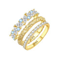 Stackable Rings Set for Women with 5A Cubic Zirconia Gift for Statement Rings Promise Rings Party Favor Ring-packs - style: Rings Set 1