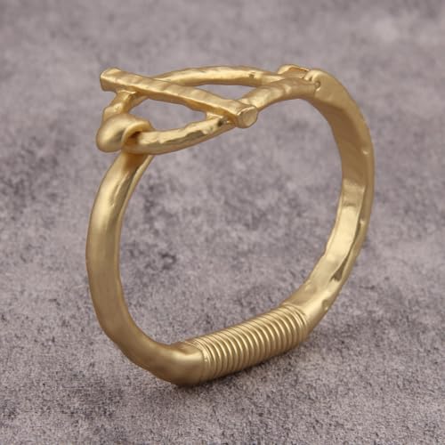 Gold Cuff Bracelet for Women Silver Beaded Bracelets Open Bangle Stackable Stretch Bead Bracelet Boho Jewelry Gifts for Wife Couple - style: Chunky Gold Bangle Bracelets