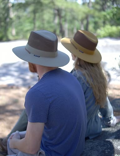 Bouie Safari Sun Hat - UPF 50+, Water-Repellent Wide Brim Bucket Hat for Hiking, Fishing - color: Mustard, size: Large