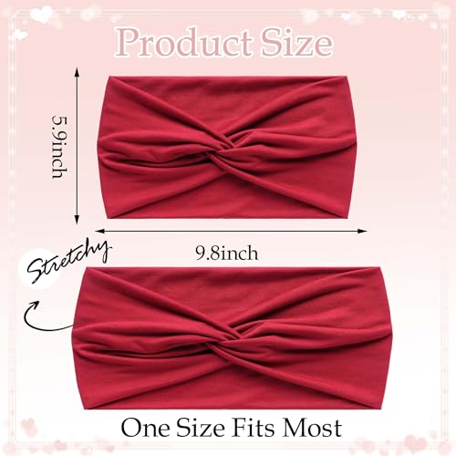 4 Pack Wide Headbands for Women Cute Boho Headband Leopard Knotted Turban Head Bands Hair Wraps Solid Color Head Scarf Fashion Turban Hairband Large Scarf Headband For Women’s Hair Accessories - color: Style 135