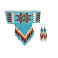 Beaded Hair Clips Native American Style Handmade Collection (Capri Blue) - color: Capri Blue