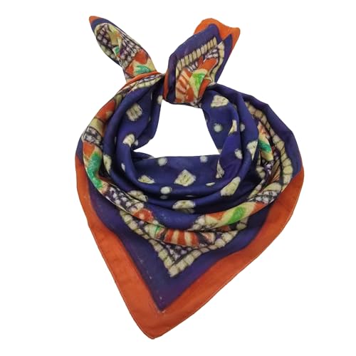 Large Cotton Bandana Lightweight Head Hair Scarf Headbands Wraps Cover Handkerchiefs for Women Men 25 x 25 inch - color: Rt15