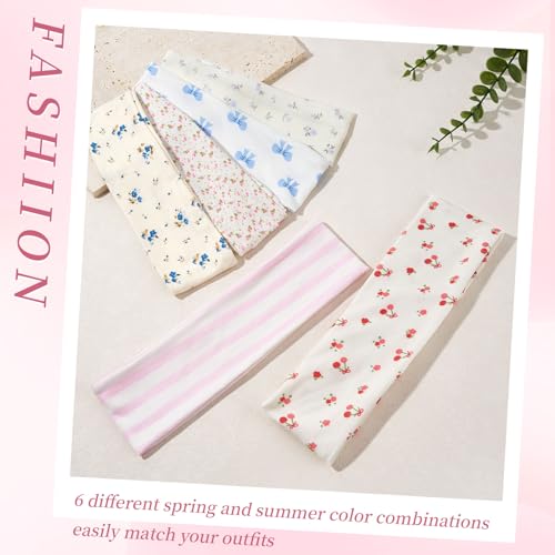 QIUTIMIY Headbands for Women Non Slip - 6 Pack Soft Stretchy Cotton Hair Bands for Women’s Hair – Fashion Sports Headbands for Yoga, Workout, Running, Gym, Daily Wear（Style 3） - color: Style 3