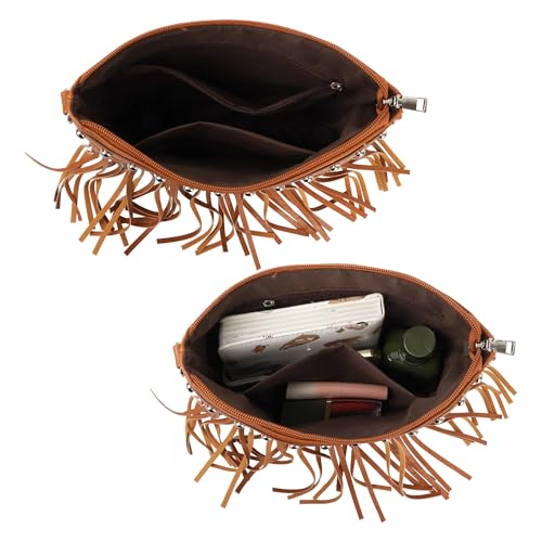 Hoce Women’s Leather Fringe Messenger Bag Large Hobo Crossbody Tassel Shoulder Bags, Gift for Mom Wife Girlfriend - color: 08816black