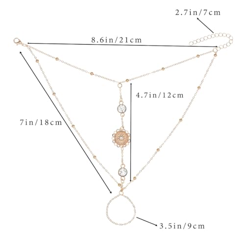 Yalice Gold Beaded Foot Chain for Women Sequins Barefoot Sandals Rhinestone Coin Toe Anklet Summer Wedding Pearl Foot Jewelry - style: Rhinestone Coin