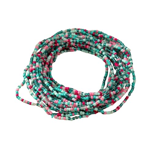 xuzhiyuan 18Pcs Boho Beaded Bracelets Set for Women Bead Stackable Stretch Bracelets, Colorful Handmade Jewelry for Beach, Party - color: Green
