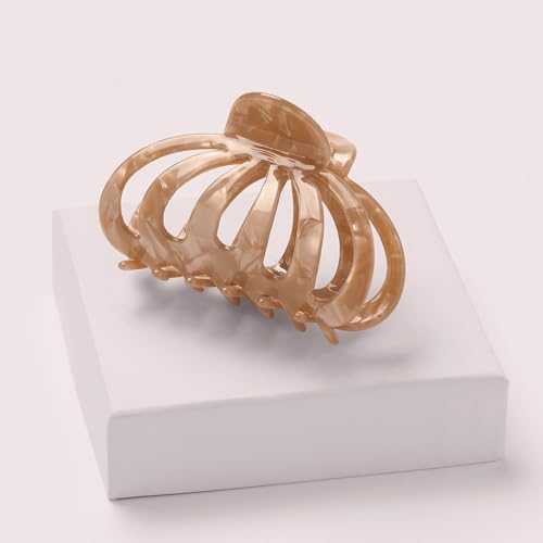 Jellyfish Marble Claw Clip - Latte - color: Latte Marble