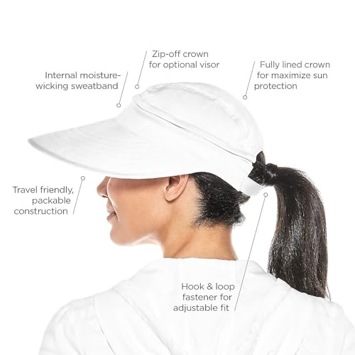 Women's Zip-Off Visor - UPF 50+ Sun Protection - Bel Aire - color: Black/White