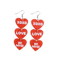 Colorful Shiny Love Heart Dangle Earrings Handmade Lightweight Glitter Acrylic Heart Shaped Hoop Earrings for Women Lovers Valentine's Day Mothers Day Party Jewelry Gifts - style: StyleG