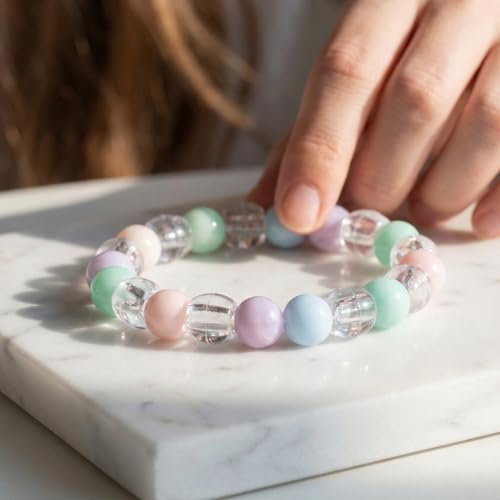 OIIKI 150pcs Clear Hair Beads for Braids, Plastic Loc Dreadlock Large Hole Pony Beads, Crystal Hair Bead Assortments Decoration for Jewelry Making Bracelets Necklaces DIY Crafts- 0.47x0.39in