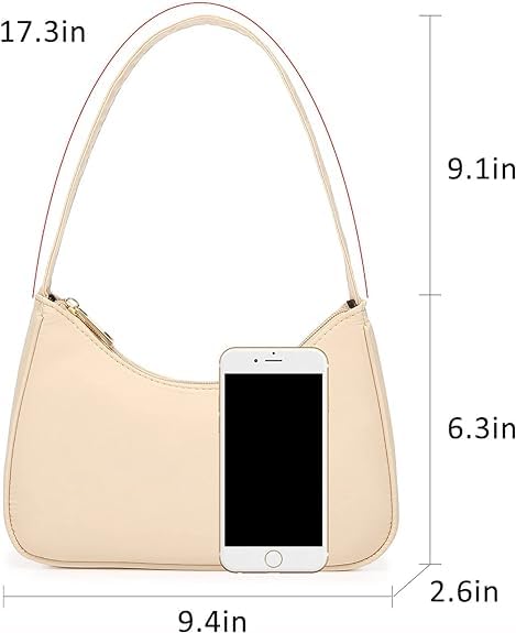 Loiral Small Purse for Women, Retro Classic Tote HandBag Shoulder Bags Clutch Purse - color: Almond