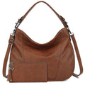 TANTOMI Hobo Bags Purses for Women, Women's Crossbody Handbags and Shoulder Bag, Multi-Pocket Large Hobo Purse - color: Brown