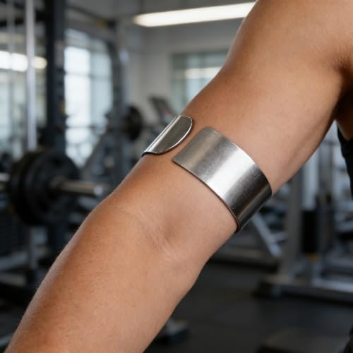 Upper Arm Cuff for Women, Simple Sexy Harness Armlet Bracelet with Crystal Adjustable Upper Arm Chain Bangle Arm Band for Women - color: Silver Band