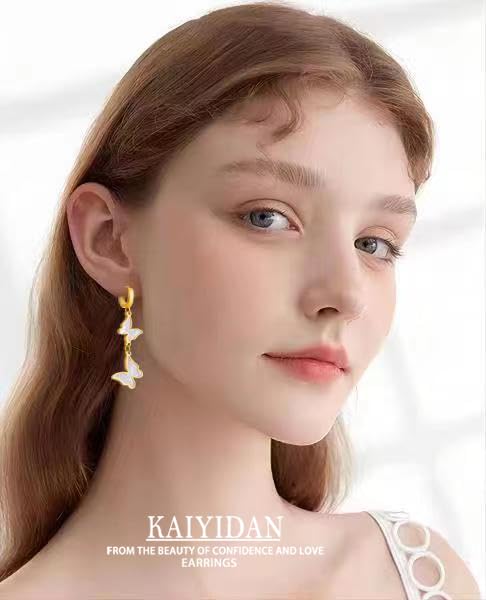 Silver/Gold Boho Dangle Statement Earrings for Women Trendy,Handmade Vintage Dainty Cute Long Drop Summer Earrings,fashion Accessories Jewelry Gifts - color: A26 Butterfly Gold Dangle