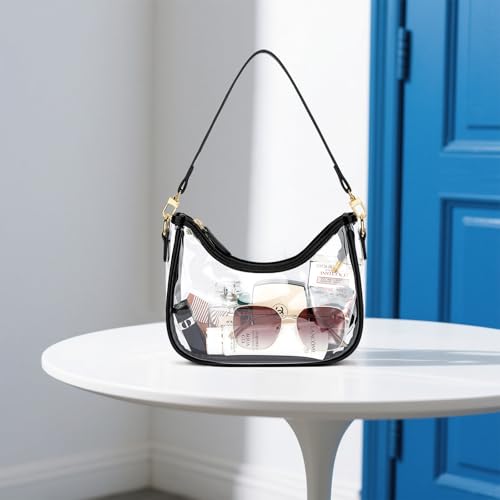 KKXIU Shoulder Bag for Women Cute Hobo Purses and Handbags Retro Clutch Underarm Purse | Cute - color: Black-t