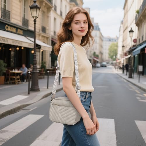 TANTOMI Small Crossbody Bags for Women Trendy, Cell Phone Purses Wallet with 4 Card Slots, Small Purses with Adjustable Strap - color: Gray