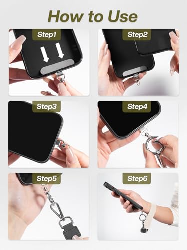 Tiostep Clip and Go Strap for Phone with Wallet Crossbody Phone Lanyard Adjustable and Detachable RFID Wristlet Wallet with ID Window and Zipper, Cream(L) - color: Cream, size: Large
