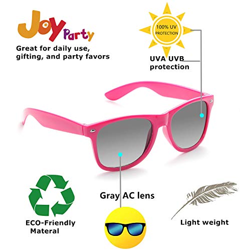 Eyegla Sunglasses Bulk Party Sunglasses Pack 80s Shades Eyewear Set for Men Women 8/10/20/30Pack - color: Hot Pink 10 Pack
