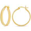 Amazon Essentials 14K Gold or Sterling Silver Plated Polished Dome Hoop - color: Yellow Gold, size: 25 mm